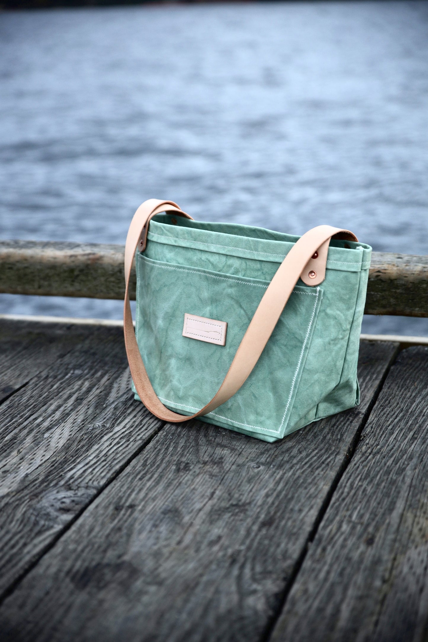 The Dory Tote - In Bespoke Seagrass Teal