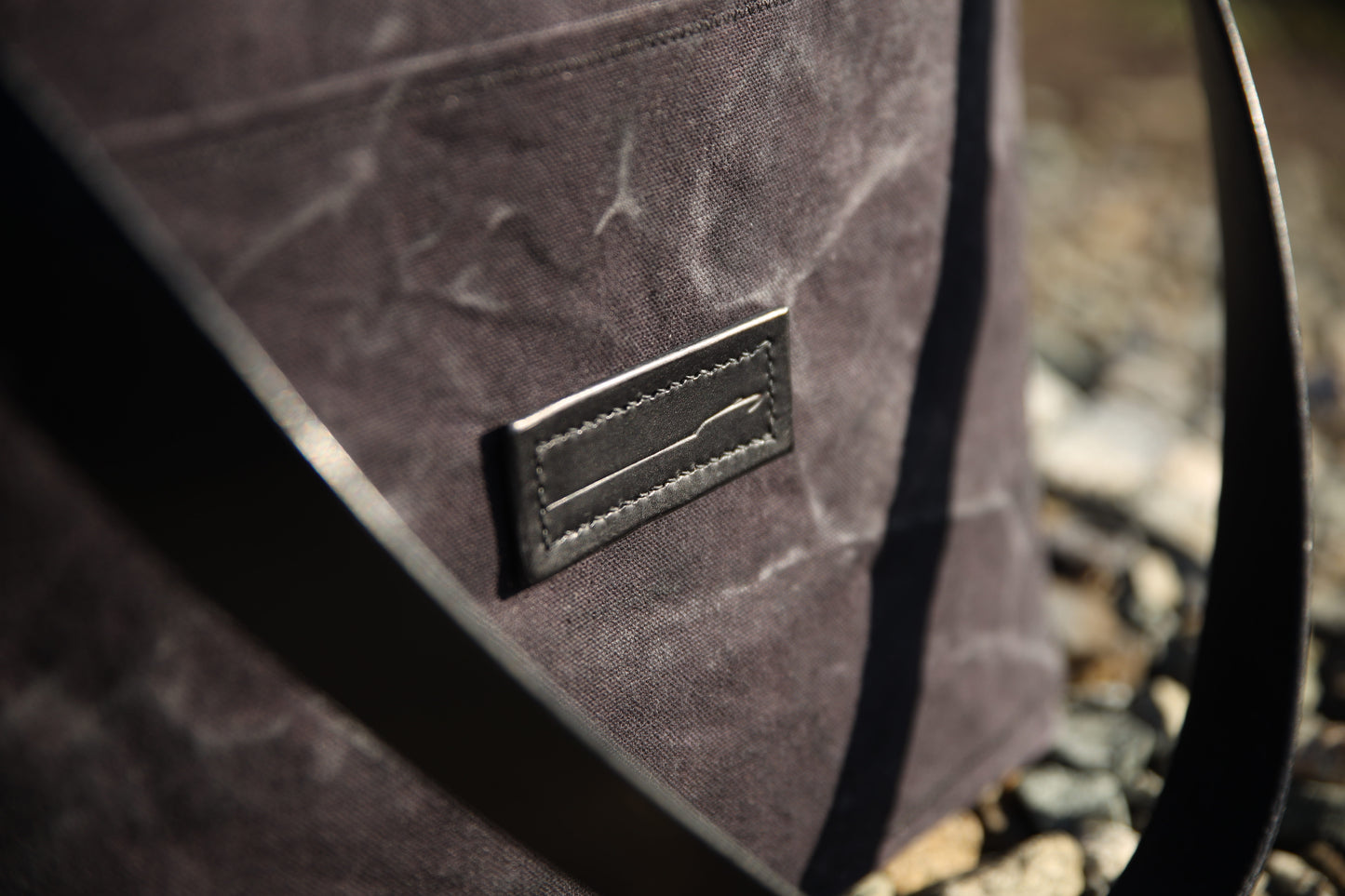 The Dory Tote In Obsidian Leather and Waxed Canvas - Made To Order - Lead Time Applies