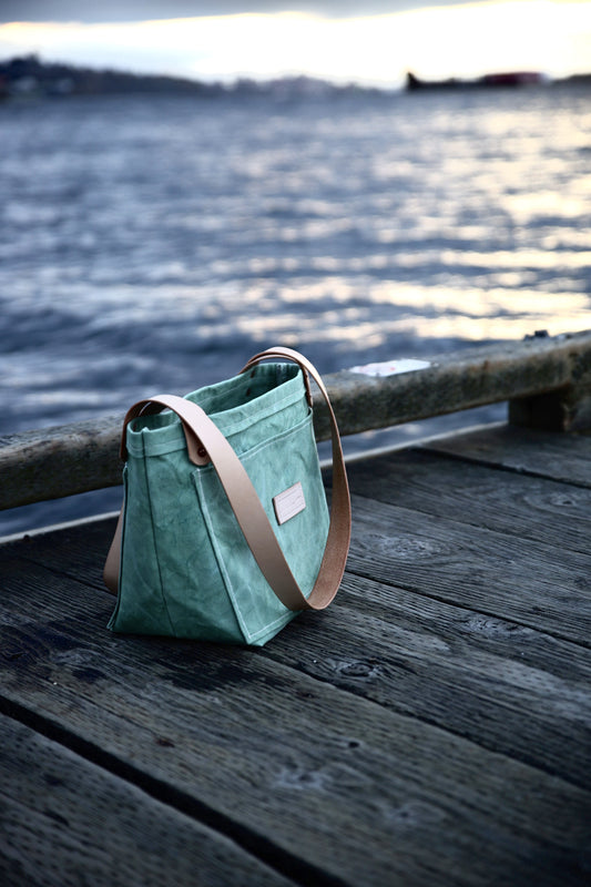 The Dory Tote - In Bespoke Seagrass Teal