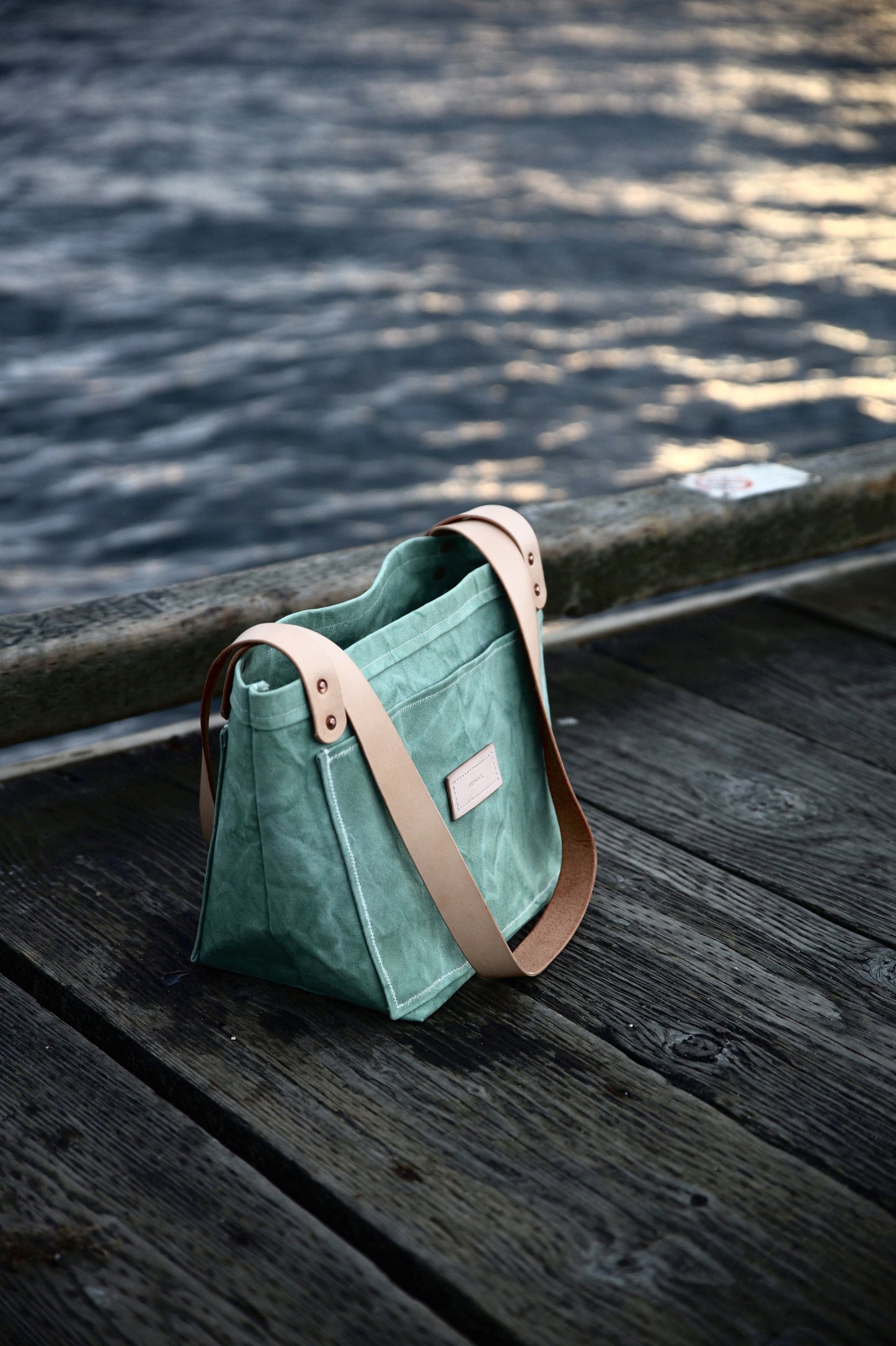 The Dory Tote - In Bespoke Seagrass Teal