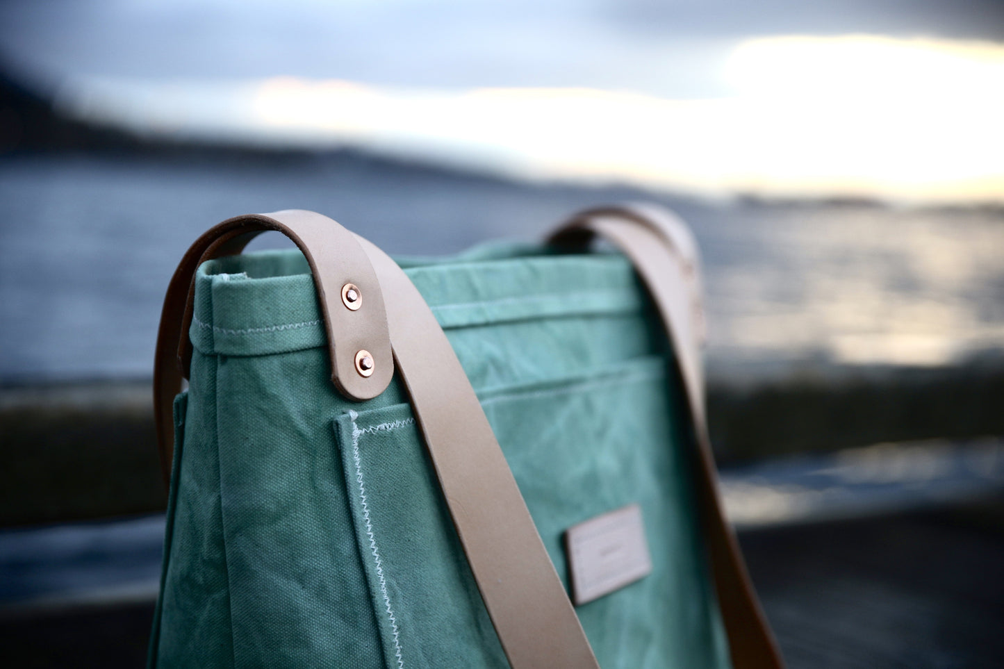The Dory Tote - In Bespoke Seagrass Teal