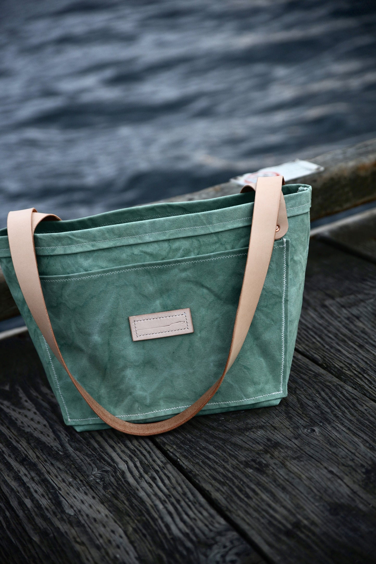 The Dory Tote - In Bespoke Seagrass Teal