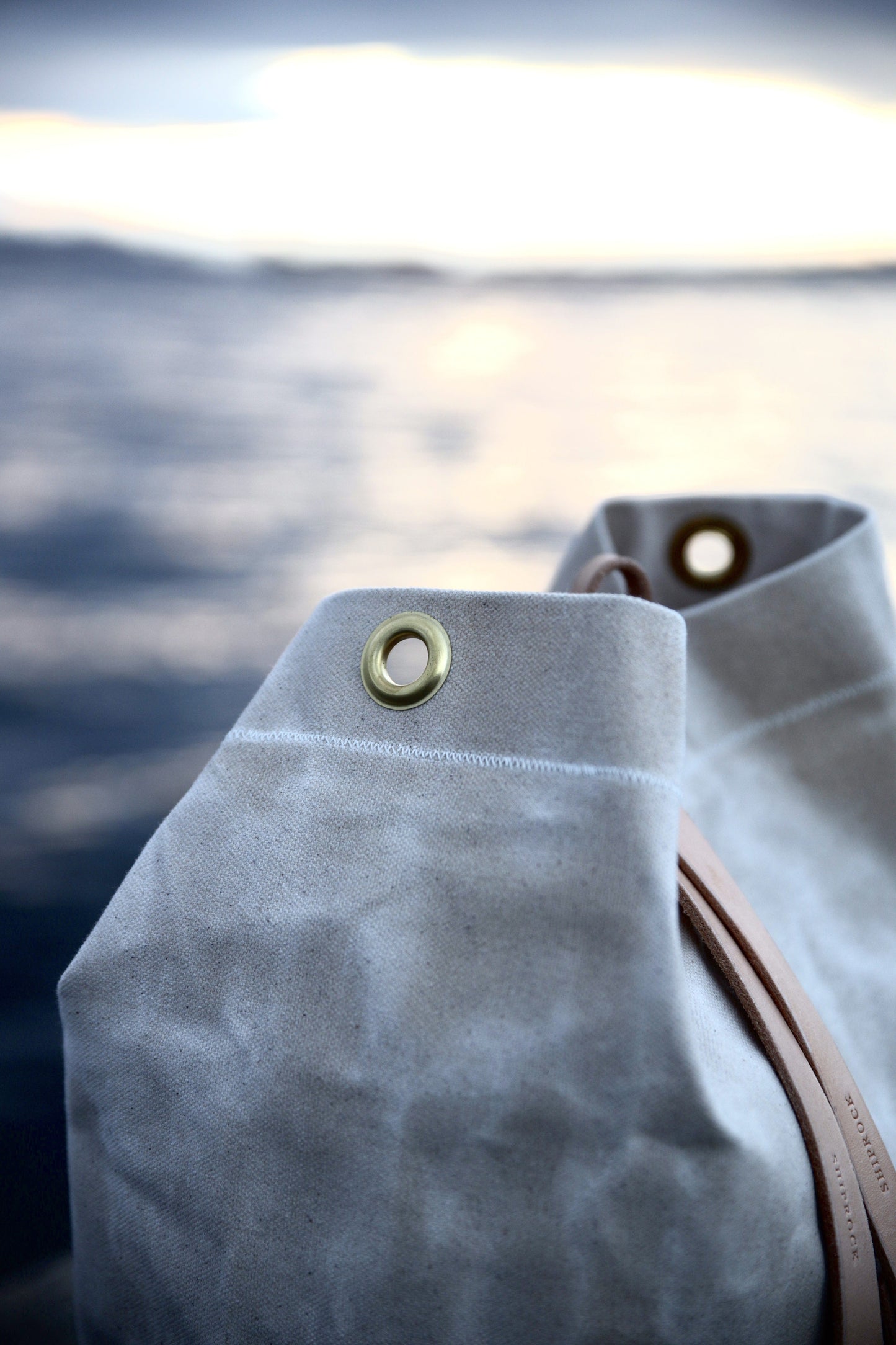 The Runabout in Obsidian Waxed Canvas and Obsidian Veg Tan Leather Strap - Made To Order - Lead Time Applies