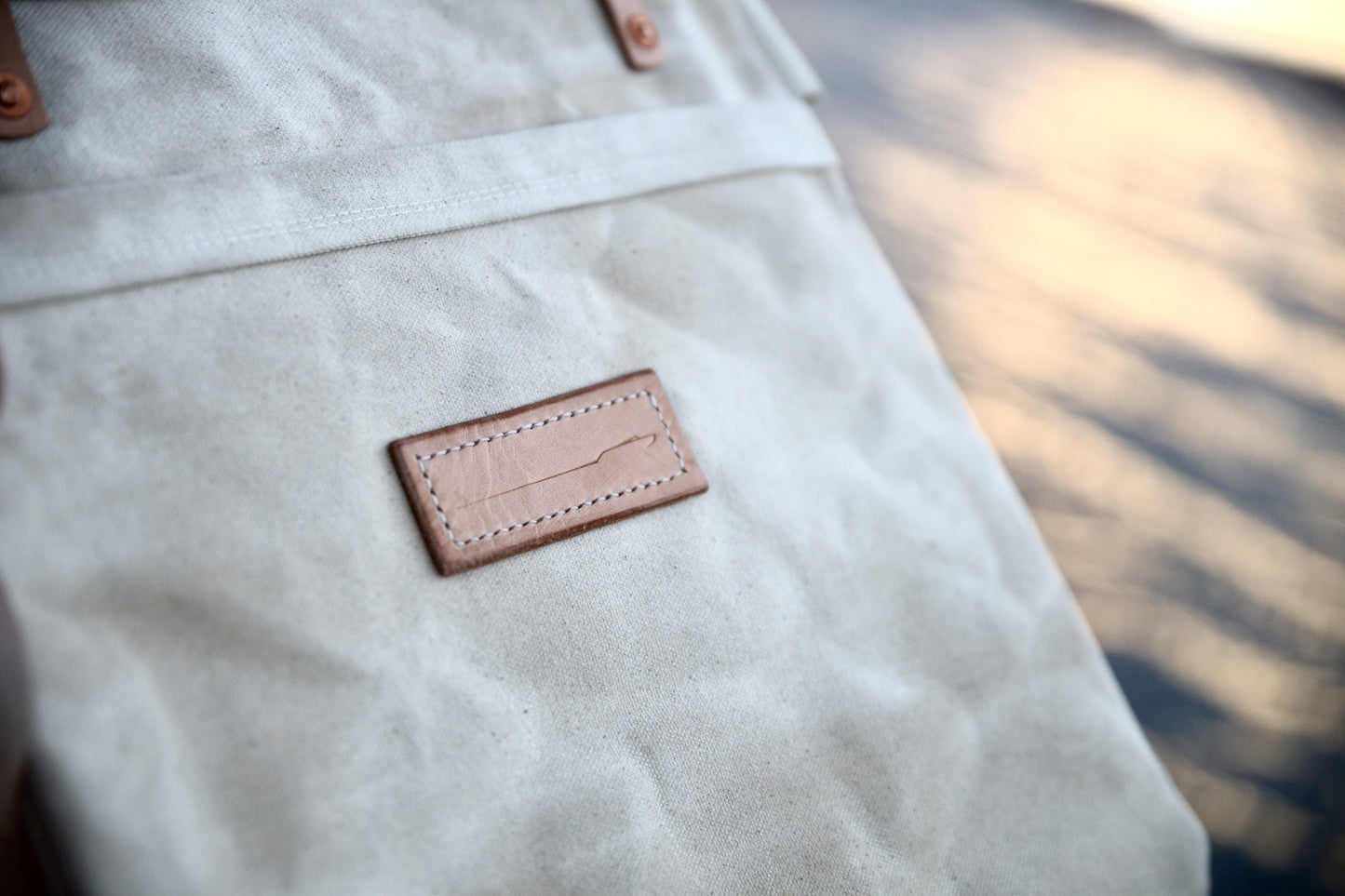 The Skiff Tote in Natural Waxed Canvas - Made To Order - Lead Time Applies