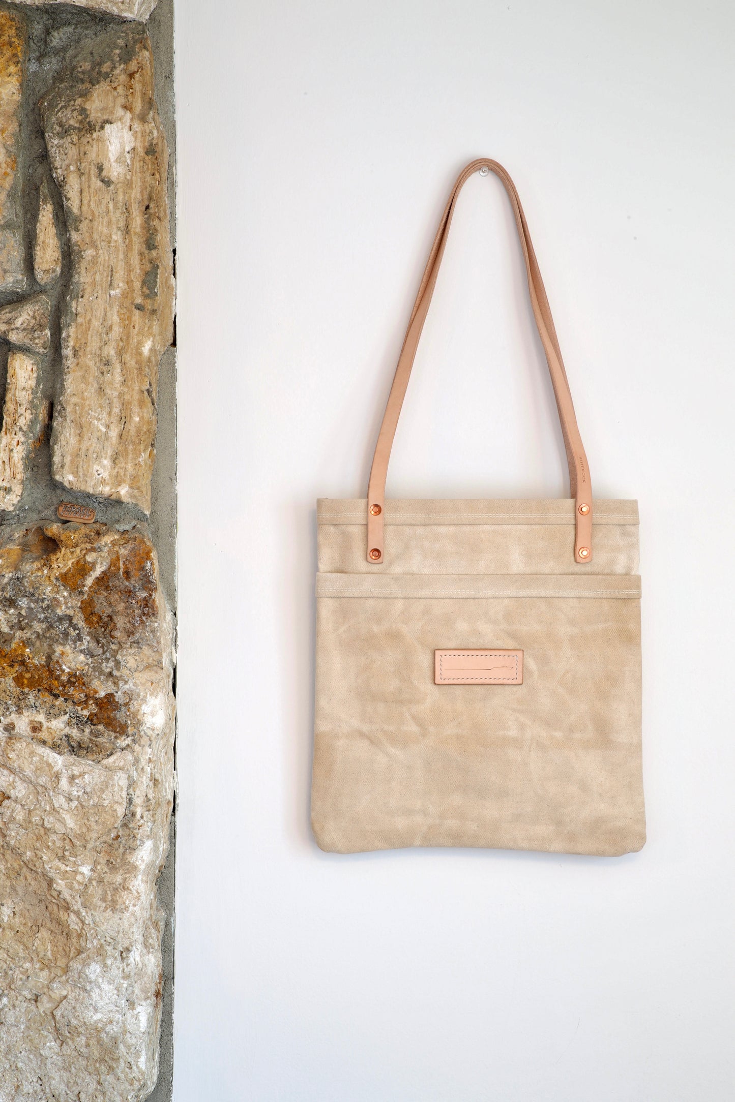 The Skiff Tote in Natural Waxed Canvas - Made To Order - Lead Time Applies