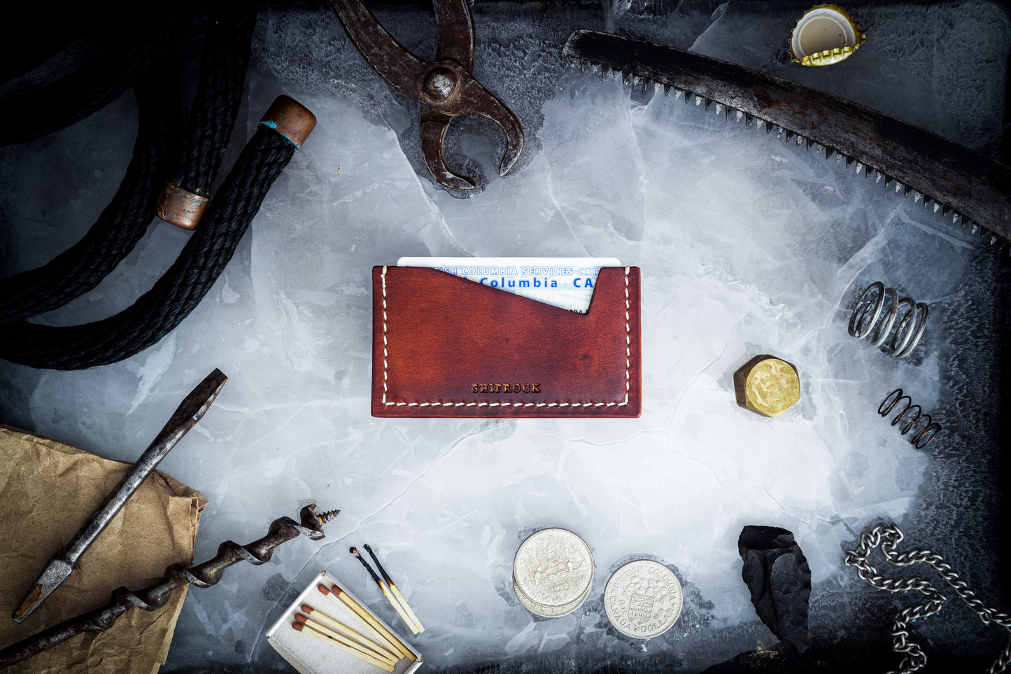 Cardholder in Amber Brown